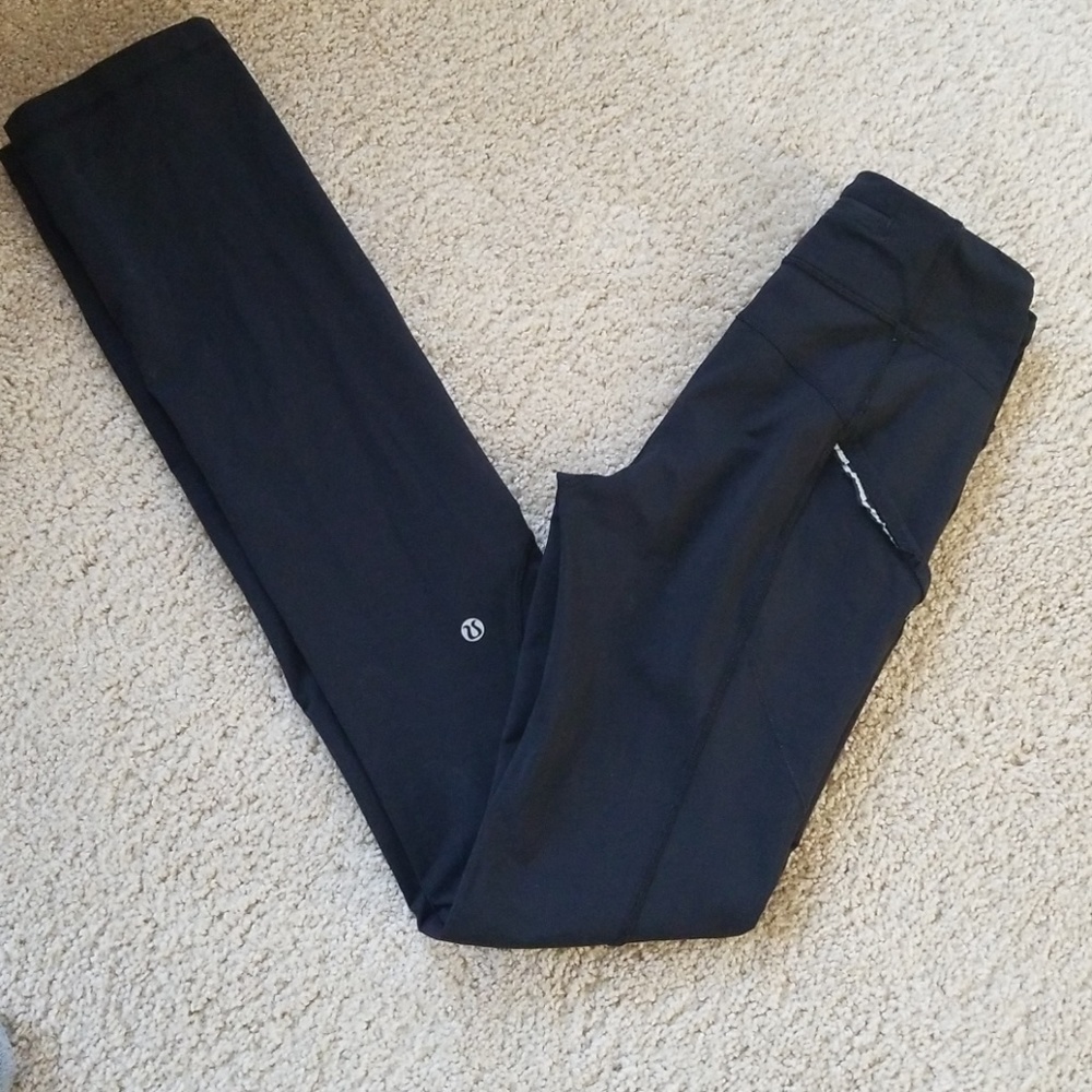 Lululemon black straight leg gym pants
